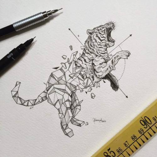 a-night-in-wonderland:Geometric Beast Collection By Kerby Rosanes