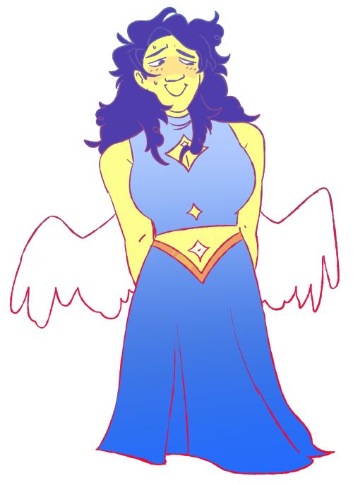 skullshoal:Her name is Honey :) Shes an Aasimar But shes very embarrassed about it because her wings