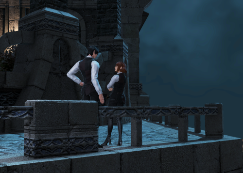 aethernoise:local Eorzean power couple spotted in matching waistcoats