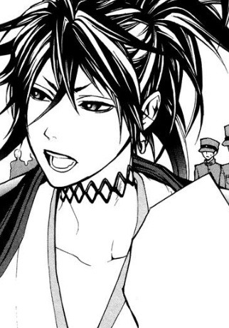 minobishe:  Tenka and his crab-like hair style (Donten ni Warau) 