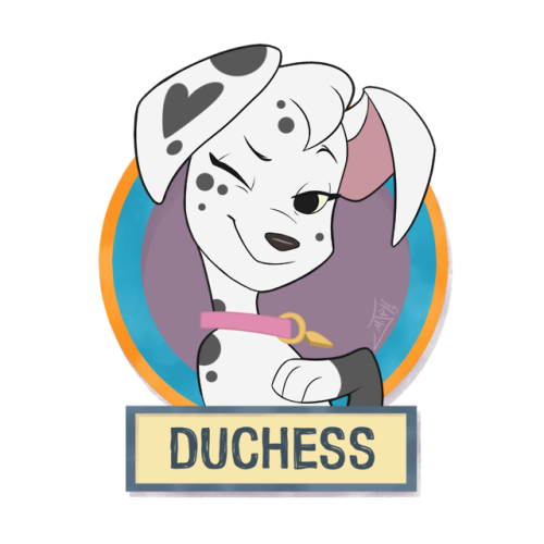 Creating designs for 101 Dalmatian Street characters:Dixie - Diamond - Duke - Duchess - Domino - Dun