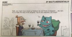 onion-souls:  despicableplankton:  bulbasaur-propaganda: Didn’t expect Bulbasaur to get a comic in a newspaper before rt if you would date bulbasaur  