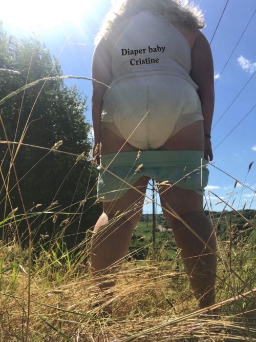 diaperbabycristine: Wore my new shorts on a walk on the trail.