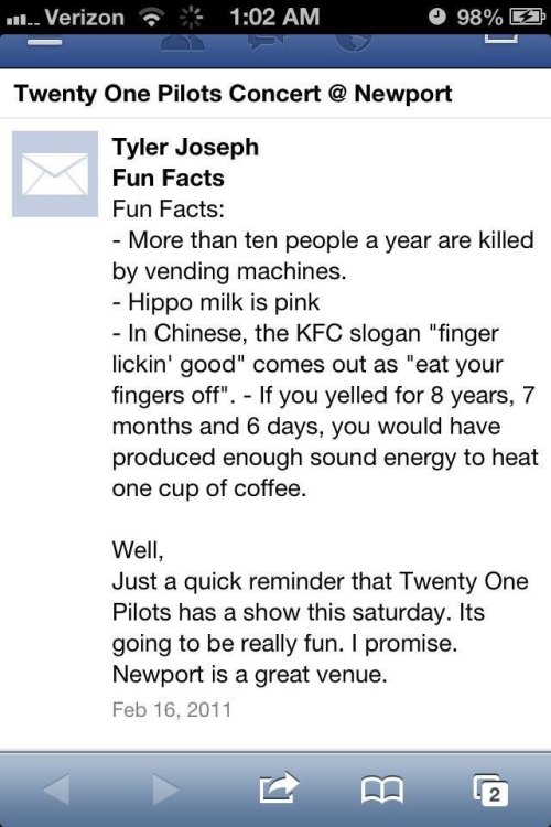 vesselofgold:this is how tyler would get people to go to their shows in 2011.