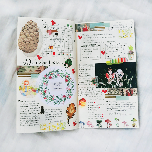 peachdanik-journal:Some of my 2017 spreads compilation