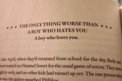 samreads:  The Only Thing Worse Than A Boy Who Hates You A boy who loves you.  - Death, The Book Thief by Markus Zusak 