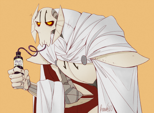 hornedfreak: Lmao here’s a whole bunch more of Grievous doodles ( and a bit of Obi-Wan) in ran