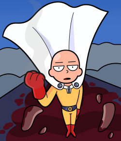 pizza-supper:  one punch man