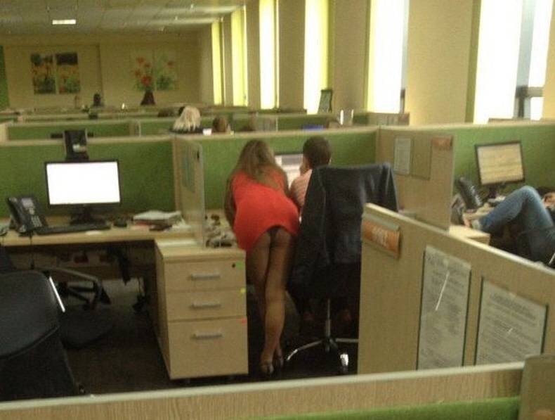 professoroflust:Taking advantage of casual Friday and flashing her ass.