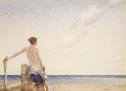 Sir William Russell Flint (Scottish, 1880-1969), “Ariadne”.Follow Arcadia Art on Wordpress.