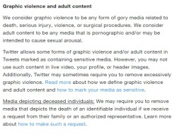 xpsfm:  Hi guys…I saw some profile header pictures from some of you tumblr refugees on twitter which contain tiddies…which I strongly support…but…Just want to point out these twitter rules which could mean that boobs or similar “adult” content