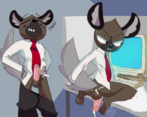 Practice sketches I decided to color. Haida Hyena from Aggretsuko