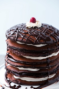 Fattributes:  “Real Sweet” Black-And-White Pancake Cake