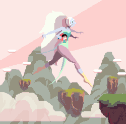 flyinpancake:  All I wanna do is see you turn  into a giant woman Opal is my favorite fusion 
