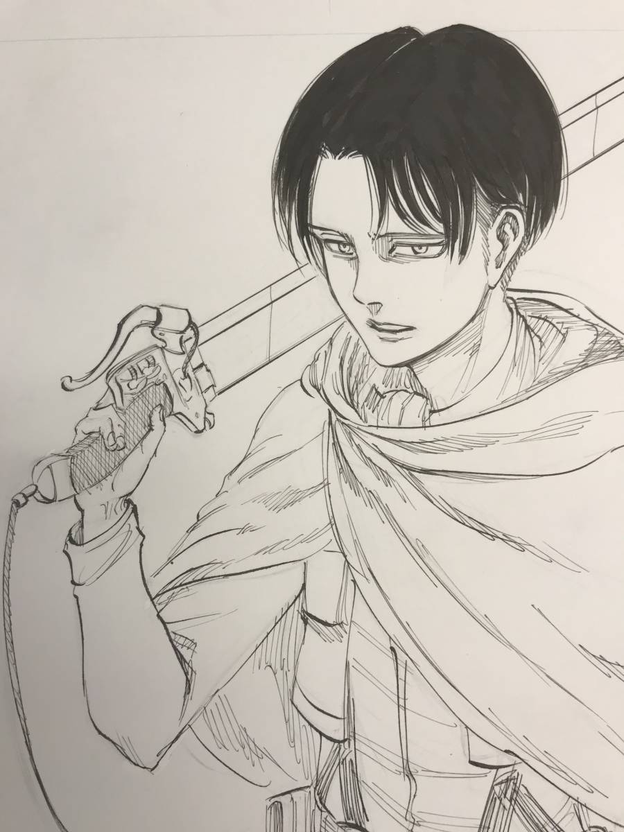 snknews: Original Isayama Hajime Sketch of Levi Being Auctioned to Benefit AIDS