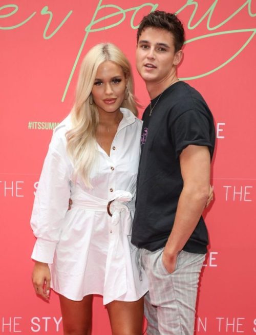 lottiehq:JULY 25: Lottie Tomlinson and Sam Prince attend In The Style Summer Party in London