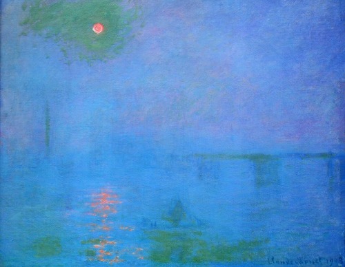 lonequixote:  Claude MonetCharing Cross Bridge, Fog on the Thames (via @lonequixote​)