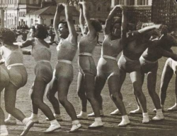 Zolotoivek:  Women Performing Gymnastics, 1936. Photo By Aleksandr Rodchenko.   