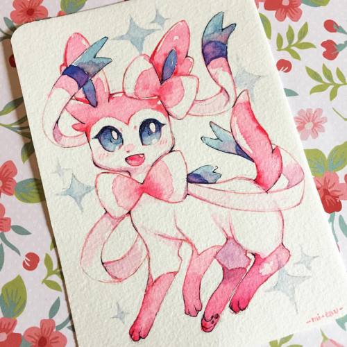 Porn mieau:Sylveon #watercolor for a customer photos