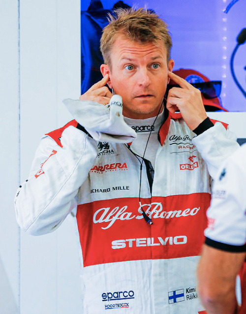 pieregasly:KIMI RAIKKONEN of ALPHA ROMEO pre-race at the Belgian Grand Prix of 2020