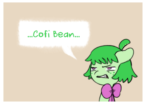 ask-scarycrows:ask-snewpea:Featuring @ask-scarycrows“This’ll reeeally help wake me n’ Pops up!  Thanks!” (I HAVE A NEW FAVORITE BEAN SORRY SNEW PEAS!!!)X3 Aww.