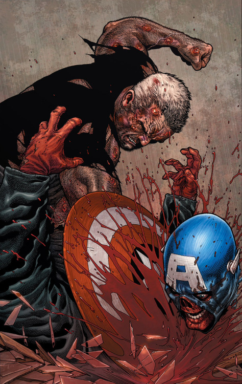 Old Man Logan kills the Red Skull From Wolverine #72 (2009) Art by Steve McNiven