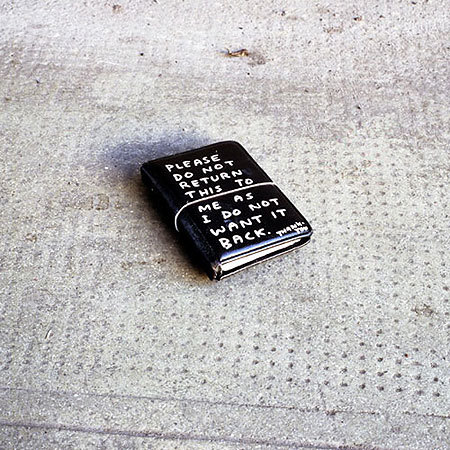 nyctaeus: David Shrigley - Lost Filofax, 1998