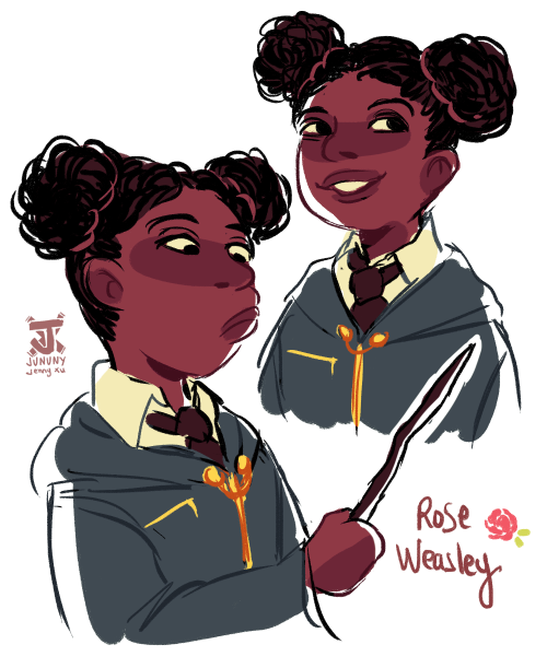 jununy:  quick rose weasley doodle since they RELEASED PHOTOS OF THE WEASLEY-GRANGER FAMILY FOR THE HARRY POTTER PLAY TODAY!!! SHES SO CUTE WTF!!!! 