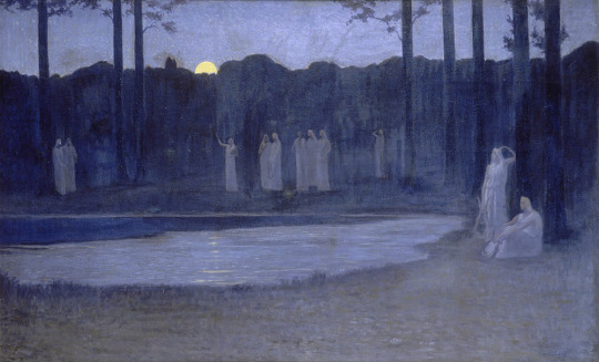 Alphonse Osbert. The Songs of the Night (Les chants de la nuit), 1896. Oil on canvas. MusĂŠe d'Orsay, Paris.