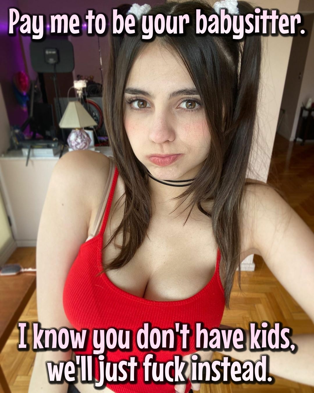 sizequeenadmirer:princess-hollies-world:When you wanna role-play but he doesn&rsquo;t