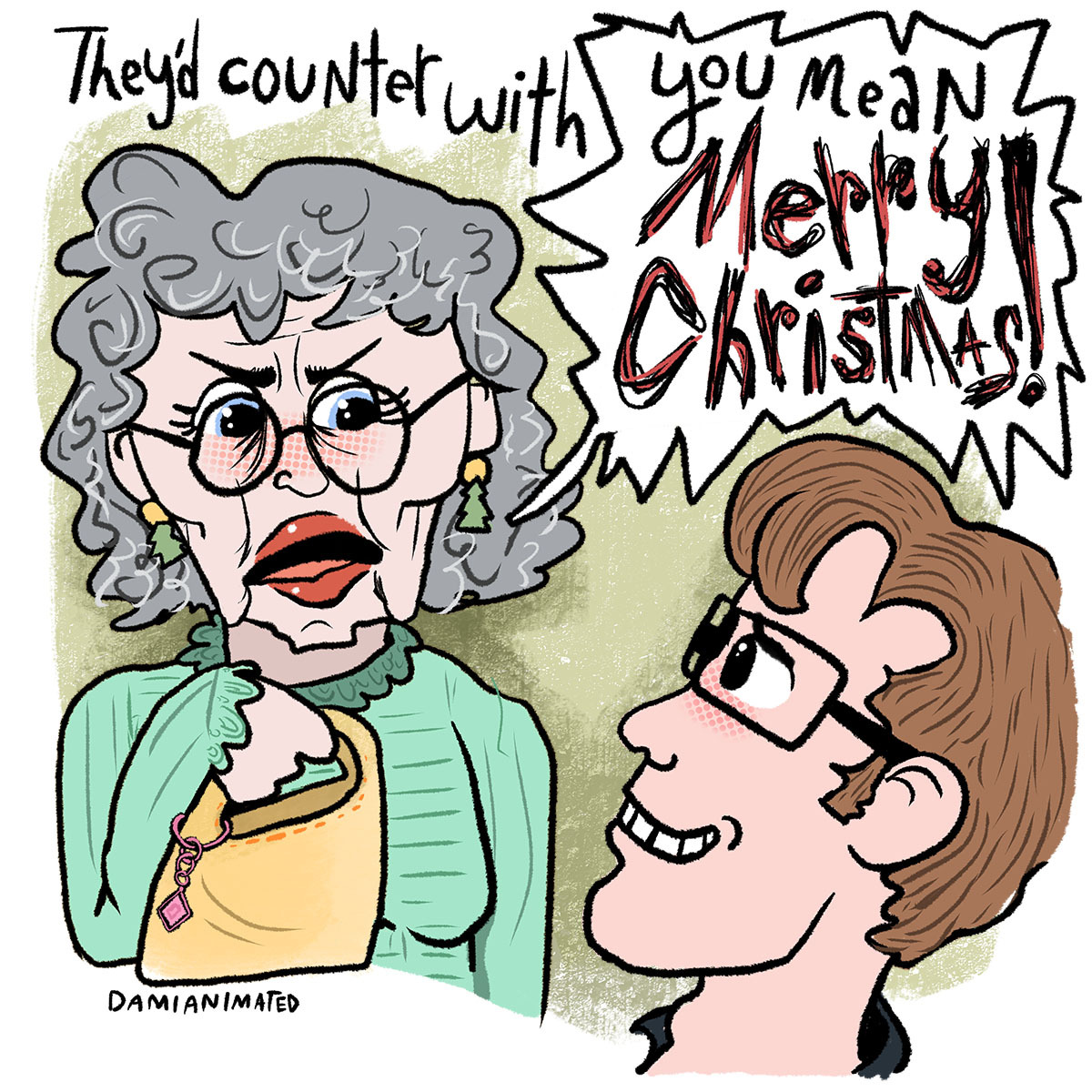 damianimated: Happy Holidays!!!! 😬