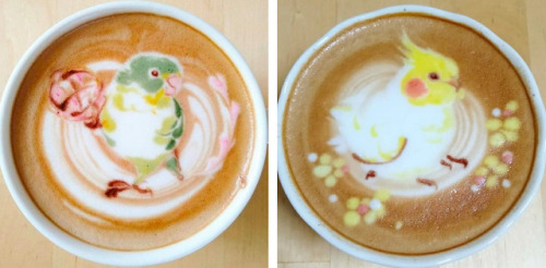 itscolossal:  Feathered Latte Art Features porn pictures