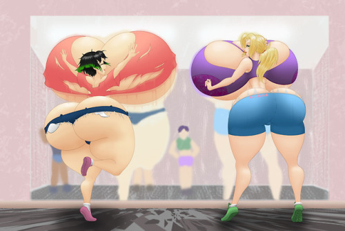 ryu-machinae:    Here’s a pic featuring 99breaker’s character Rae Toshiko from RoomMates™ joining Chelsea for her Zumba class! She was a bit intimidated by this super stacked shortie showing up, but Chelsea quickly got back into the groove dancing