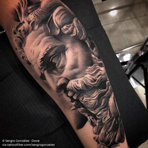 By Sergio González · Doce, done in Mislata.... ancient rome;art;big;black and grey;bust of neptune;europe;facebook;france;inner forearm;lambert sigisbert;location;mythology;other;patriotic;portrait;roman god;roman mythology;sculpture;sergiogonzalez;twitter