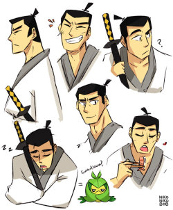 nikoniko808: doodles of the fave samurai