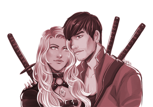 Ko-Fi commission for @maelenaa who requested for Jax and her Bloodbound MC. Thank you!