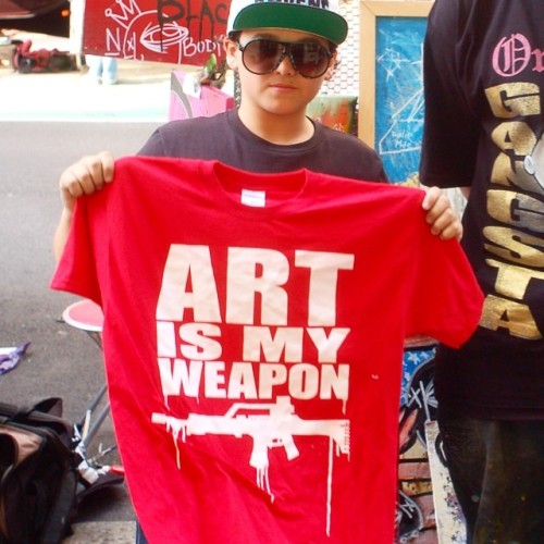 Art is My Weapon. #Loveismyammunition #turndownforwhat #streetart #graffiti #artismyweapon