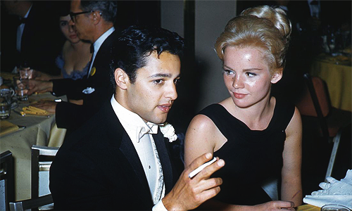 absolute-most:Sal Mineo and Tuesday Weld at an event (c. 1962)