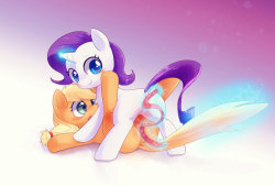 Rarity Applejack by Apricolor  X3!