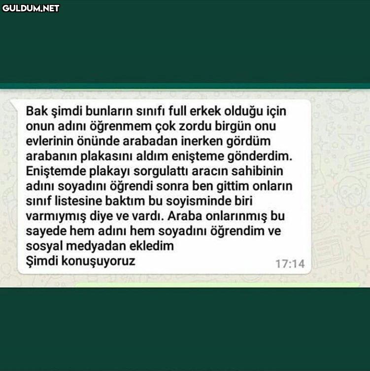 Bak şimdi bunlarin sinifı...