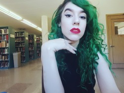 Forever taking selfies in the library.
