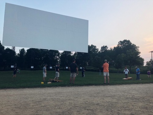 front row at the drive in tonight