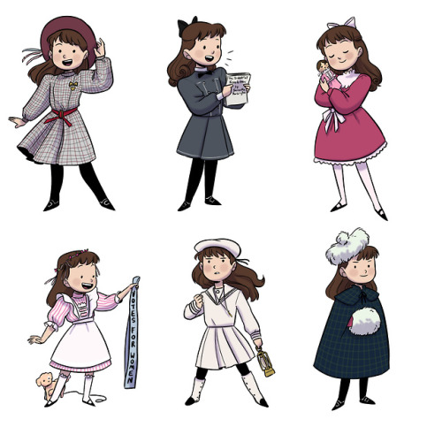 lschmidtartblog:I started drawing the original clothing lines for the American Girl dolls this summe