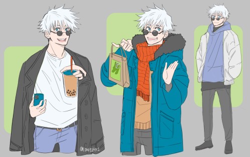 loweater:Gojo’s winter outfits