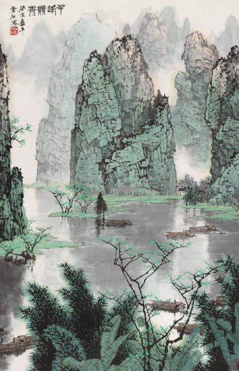 changan-moon:Chinese Shanshui paintings by 白雪石 Bai Xueshi