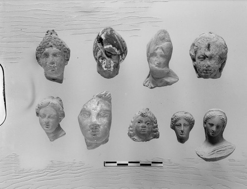 Fragments of terracotta figurines from the Pnyx, Athens, Greece