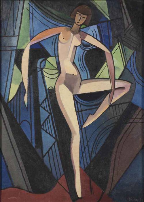 Herman Bieling (Dutch, 1887-1964). A dancing nude (1917).