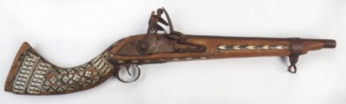 Bone mounted Afghan Jezail flintlock carbine, 19th century.from Auctions Imperial