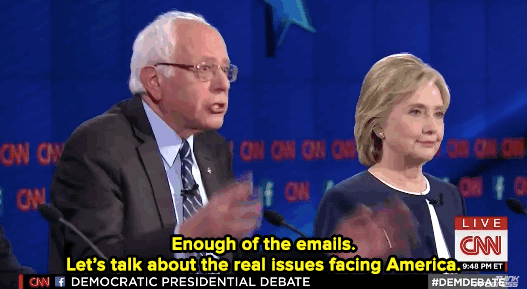 micdotcom:Watch: Bernie Sanders says what we’re all thinking about Hillary Clinton’s emails.On a rel
