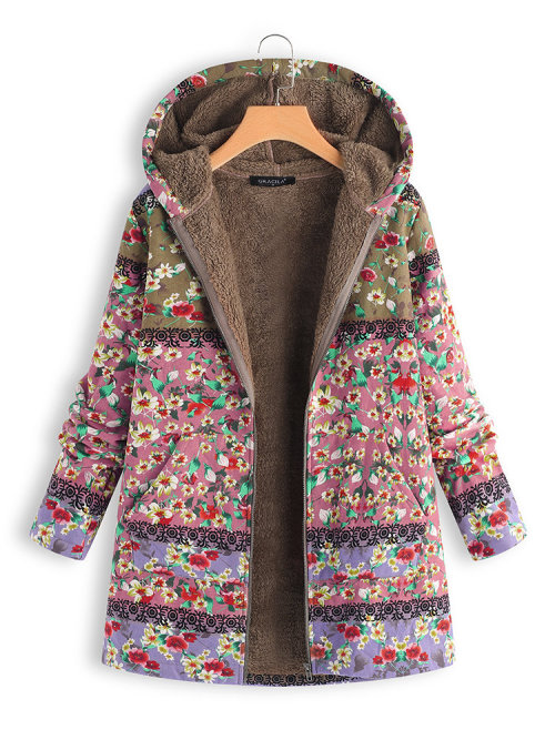 permanentfilemugglethings: Printed Hooded Pockets Jackets for Women  Check out HERE  